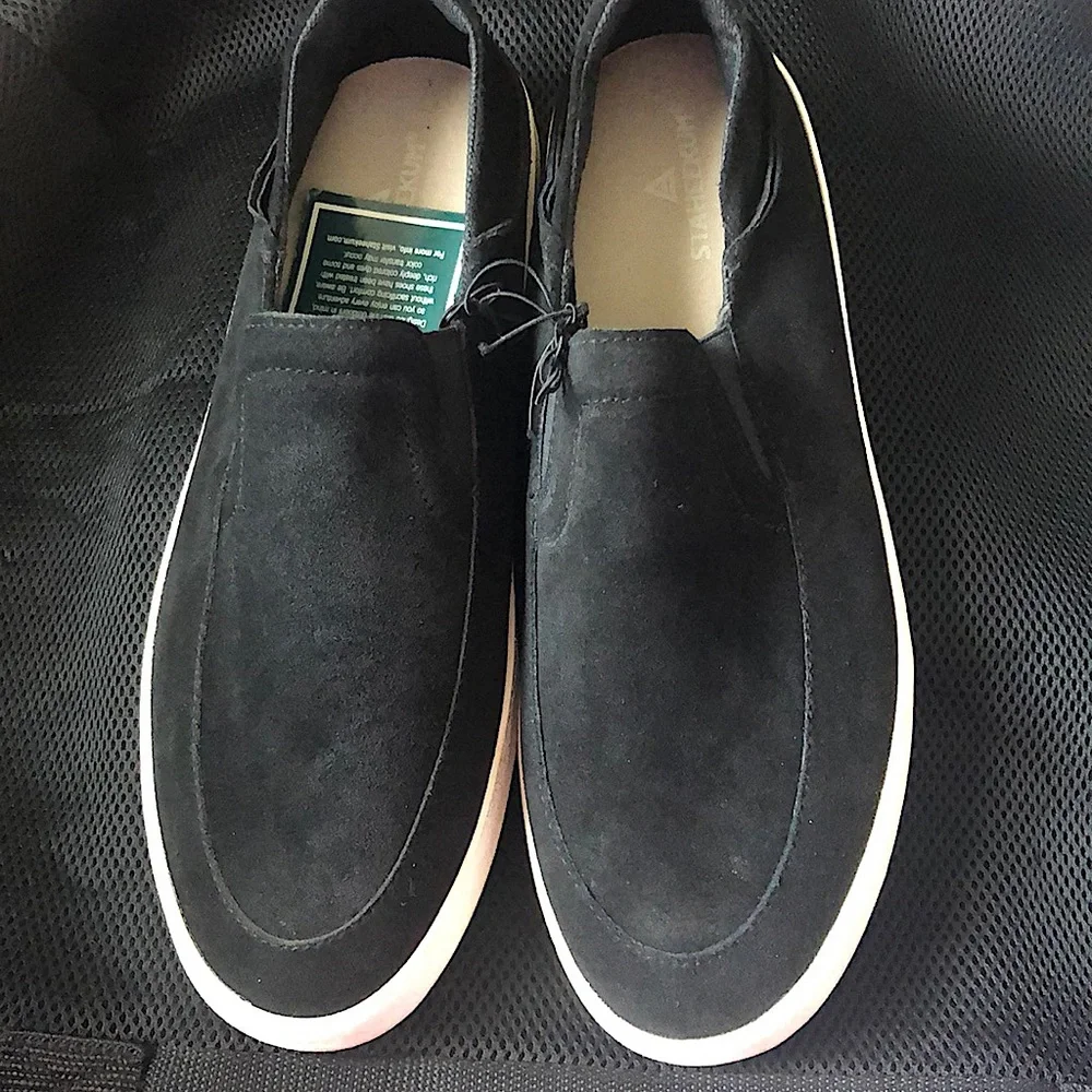 STAHEEKUM SUEDE FLIPSIDE BLACK SHOES